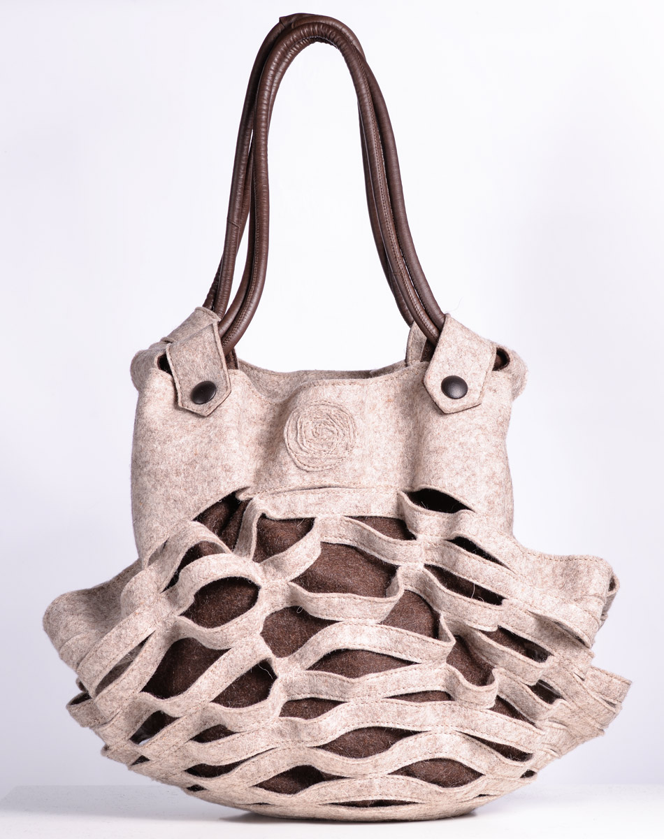 Wool-felt Bucket Bag - Jans Concept 